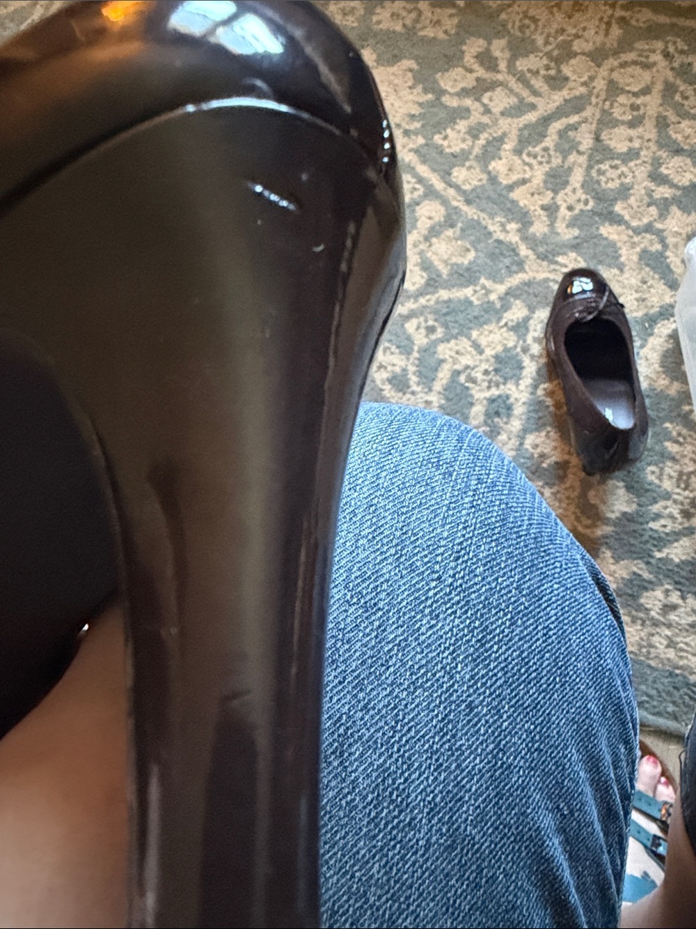 Naturalizer Women's Dark Brown Patent Heels - Picture 5 of 6
